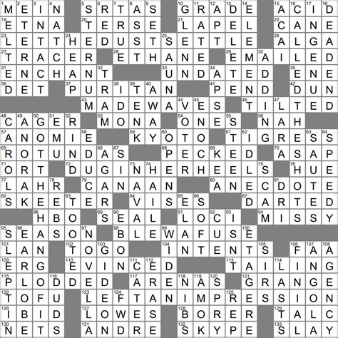 turning point la times crossword.